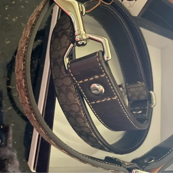 Coach Signature Logo coated canvas and leather collar & leash set - NWT - L - Picture 4 of 9